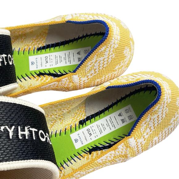 ROTHY’S Women’s Daisy Pattern The Flat Yellow and White knit flat 10 - Picture 7 of 7